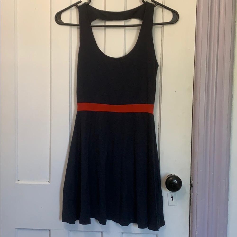 Vintage style red stripe dress